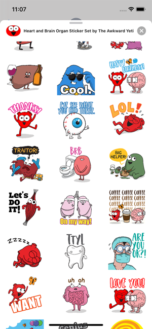 Heart and Brain Sticker Pack