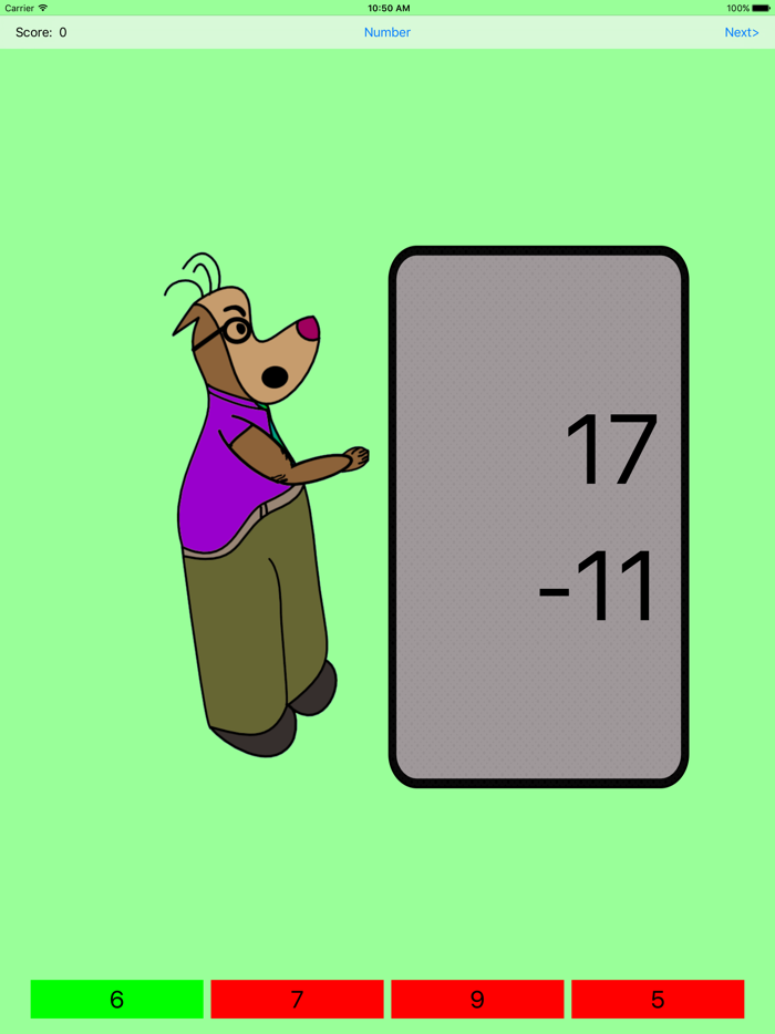 Subtraction Drills Flashcards