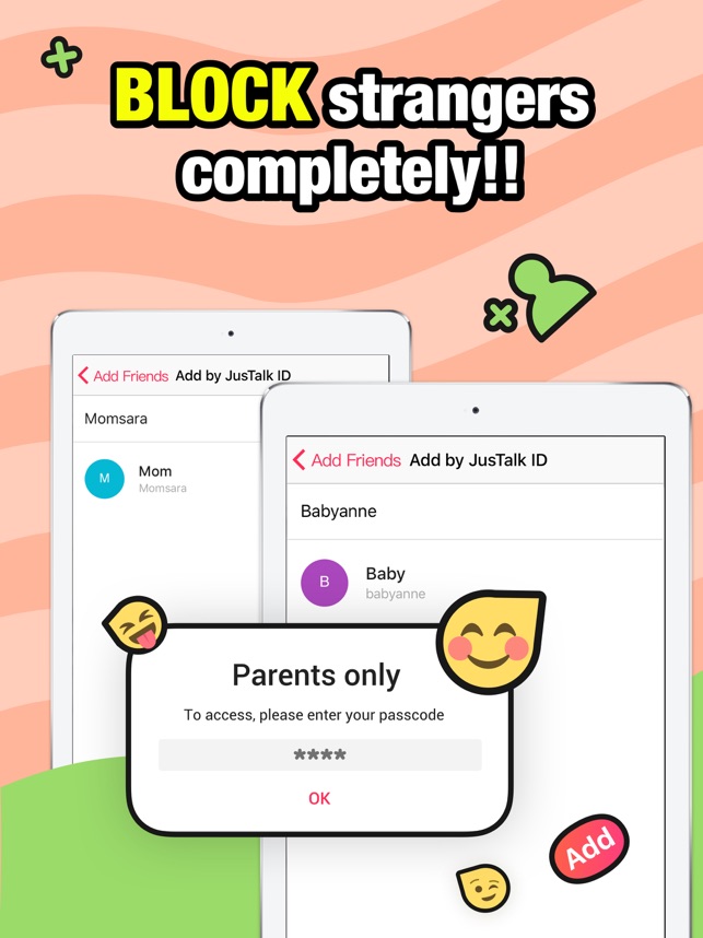 Justalk Kids Safe Video Chat On The App Store - close friends roblox id code