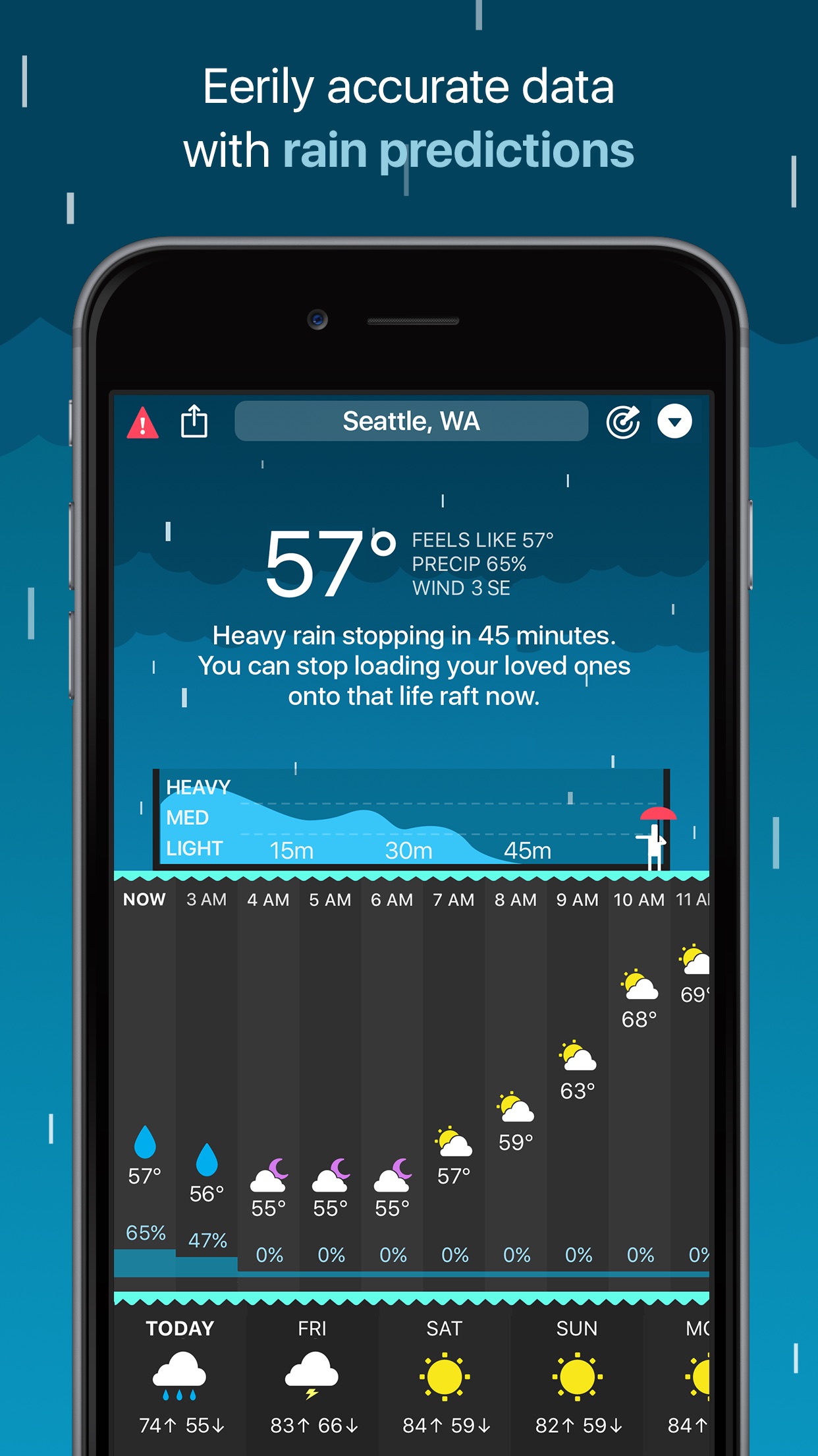 Screenshot do app CARROT Weather