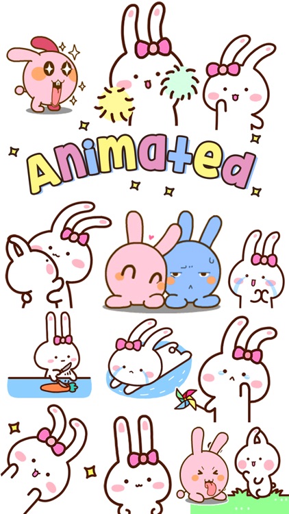 Animated Bunnies Stickers