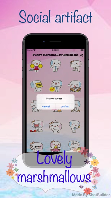 Funny Marshmallow Emoticons screenshot 3
