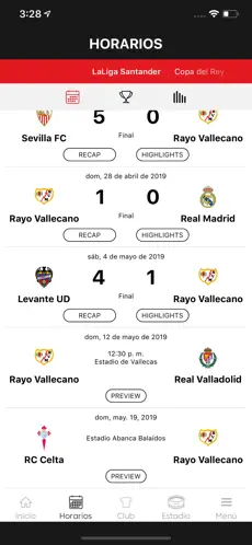 Screenshot 2 Rayo Vallecano - App oficial iphone