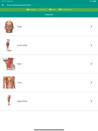 Captura 1 Muscle Anatomy Reference Guide iphone