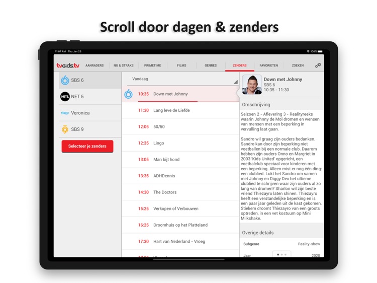 TVGiDS.tv - dé gids voor iPad screenshot-3