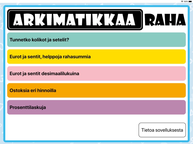 Arkimatikkaa Raha