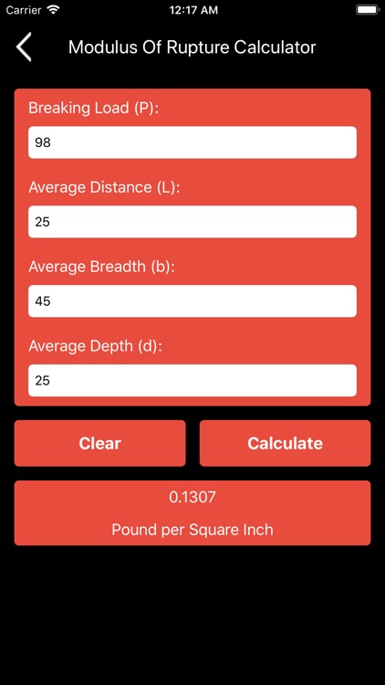 Standard Surface Calculator