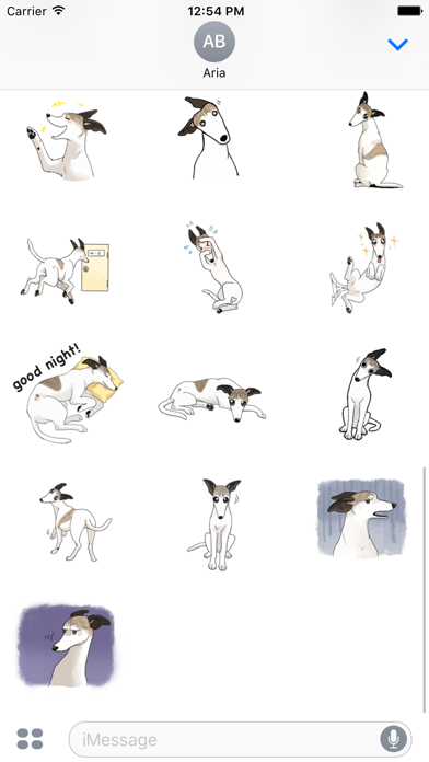Cute Whippet Dog Sticker screenshot 4