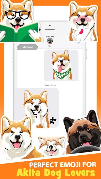 Akita Dog Cool Emojis Stickers