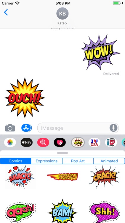 Comics Pop Art Sticker Effects