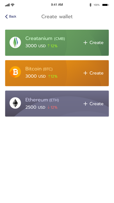 Creatanium Wallet screenshot 2