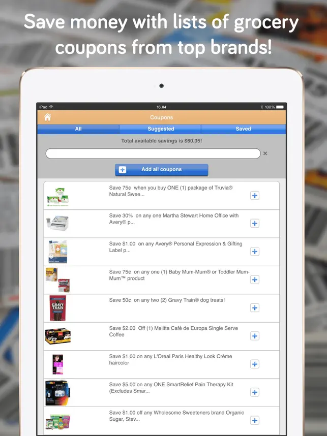 Skærmoptagelse 4 Shopper Lite Shopping List iphone