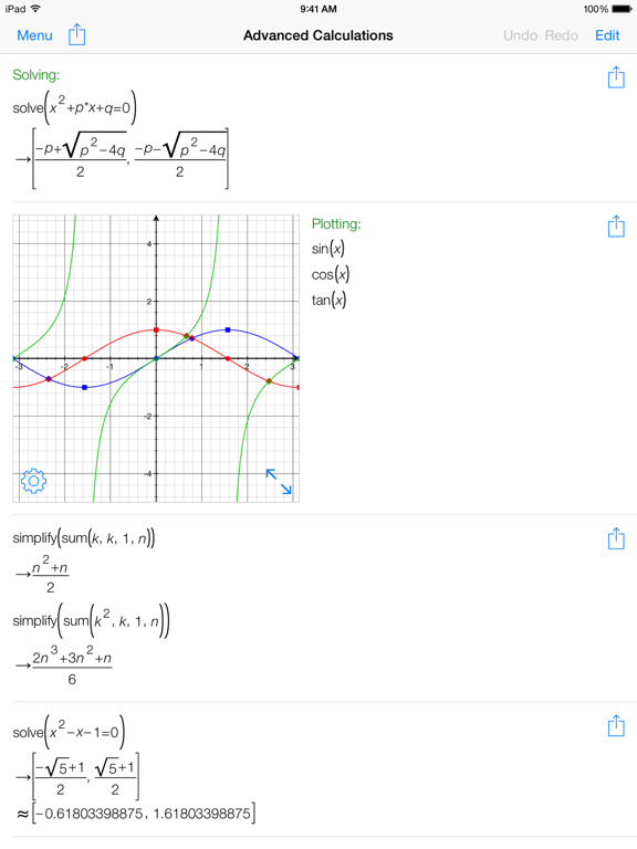 Mathematics with PocketCAS Pro Screenshot 0
