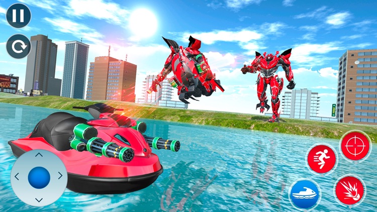 Jet Ski Robots War Submarine screenshot-5