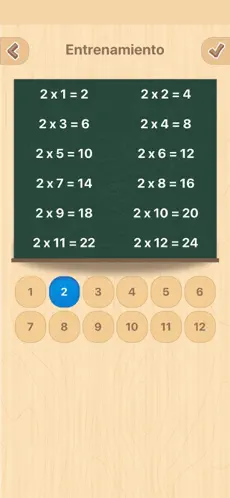 Captura 2 Tabla de multiplicar, mates iphone
