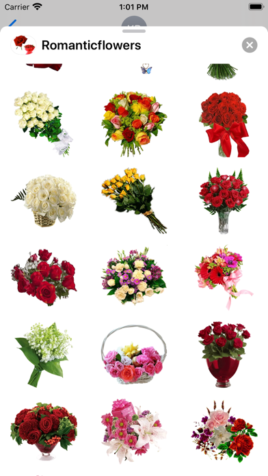 New romantic Flowers Stickers screenshot 2