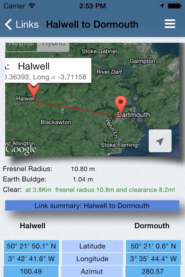 RF Haversine Lite - Radio Link screenshot 3