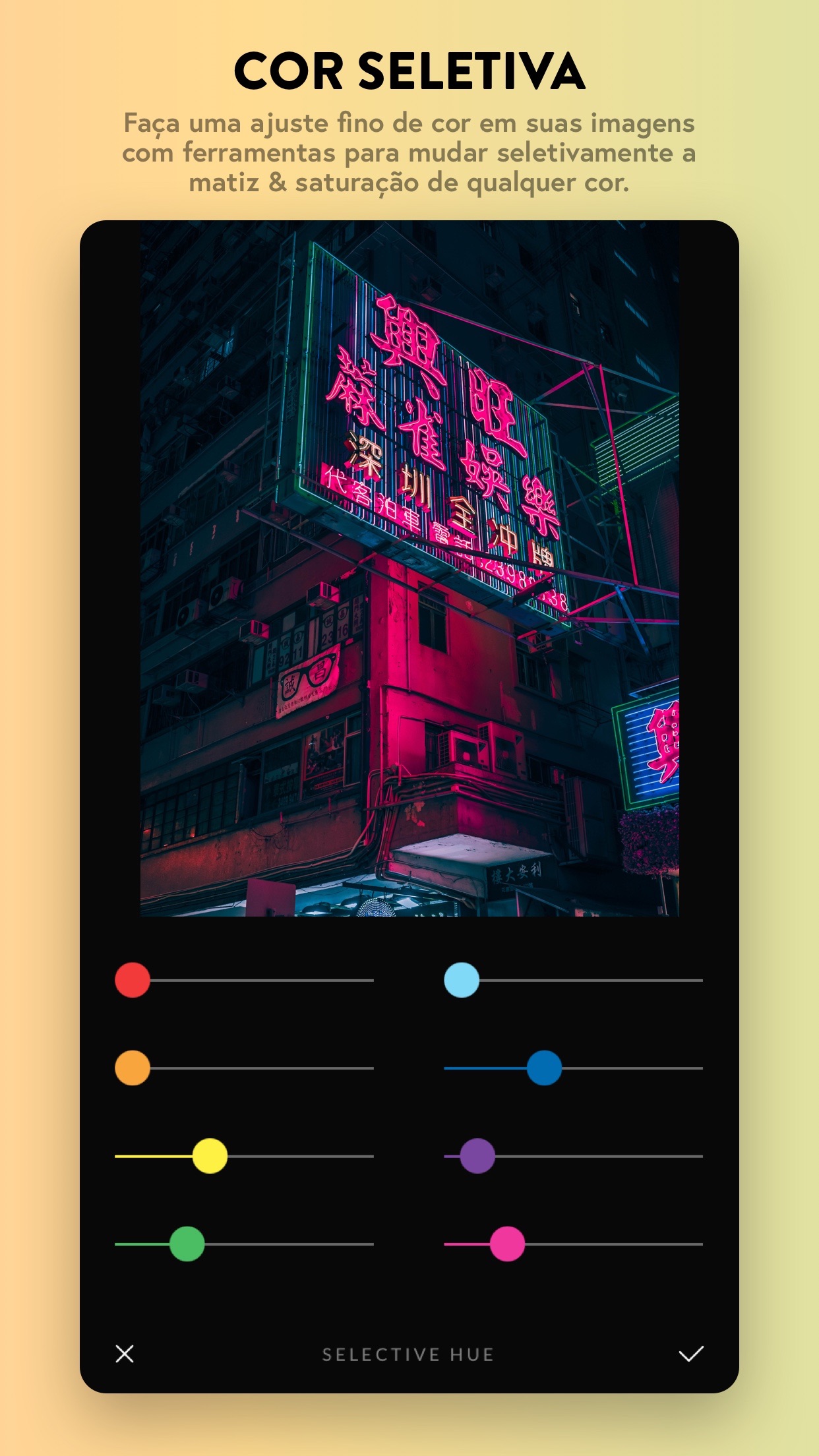 Screenshot do app Afterlight — Editor de Fotos