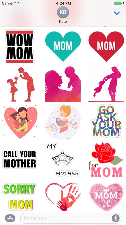 I love my Mom - stickers