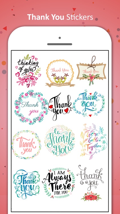 Thank you card Stickers