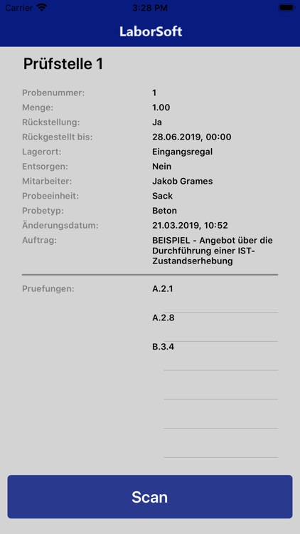 LaborSoft Scanner App