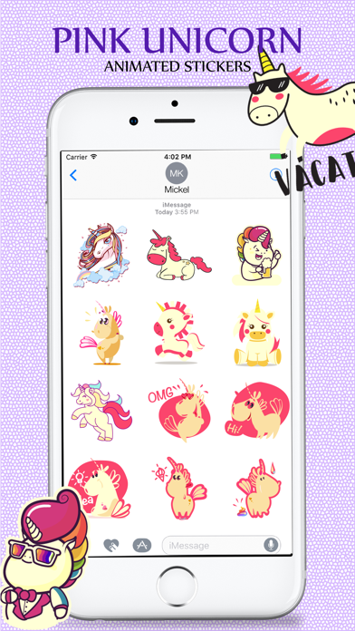 How to cancel & delete Pink Unicorn Stickers from iphone & ipad 3