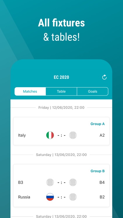 Euro Football Scores App 2020 by TorAlarm GmbH