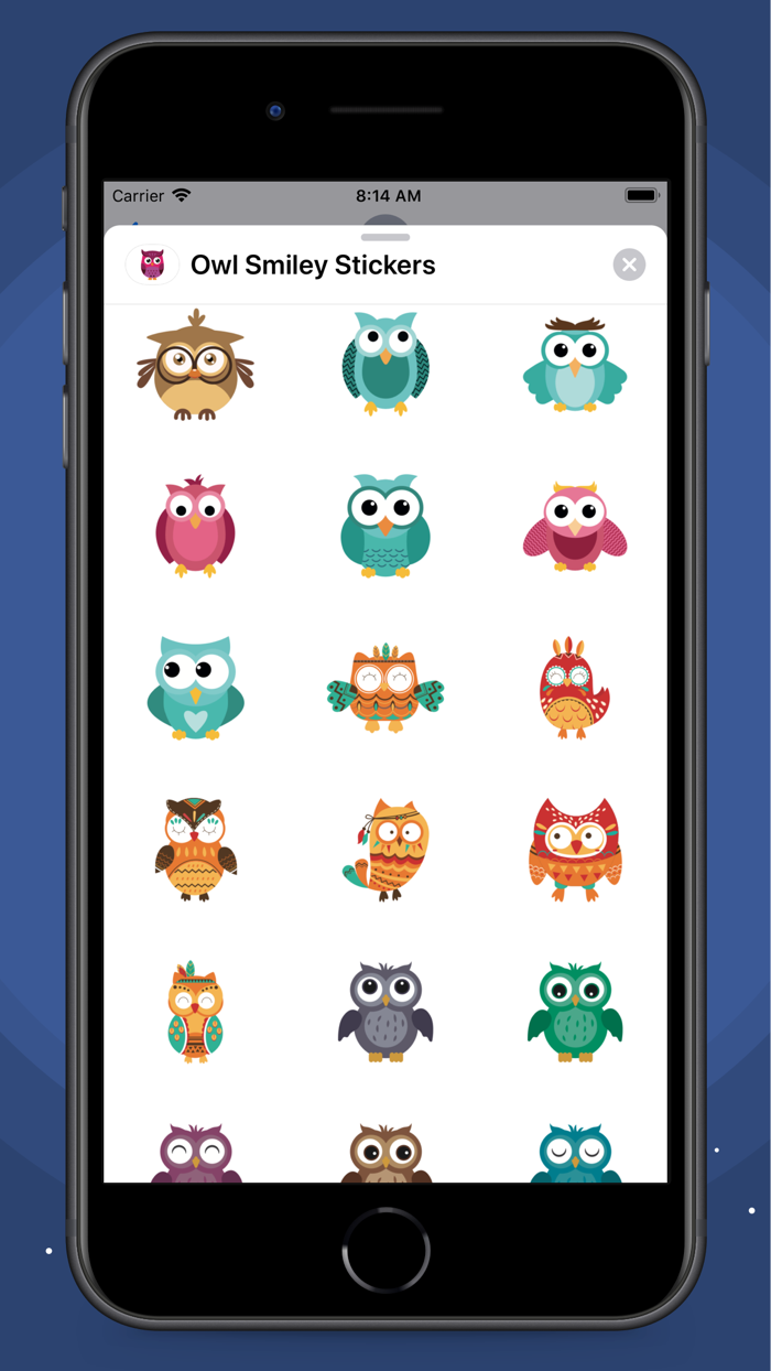 Owl Smiley Stickers
