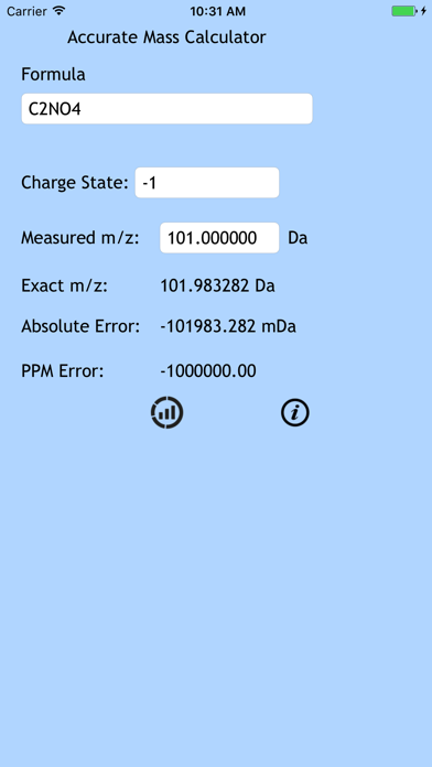 Screenshot #1 pour Accurate Mass Tool