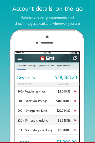Ent Mobile Banking - náhled