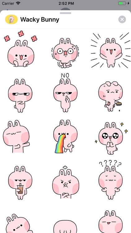 Wacky Bunny Animated Stickers