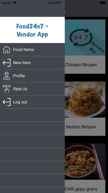 Food24x7 Vendor App