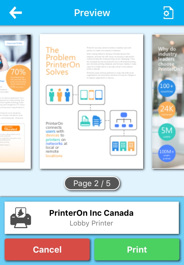 PrinterOn for MobileIron screenshot 2