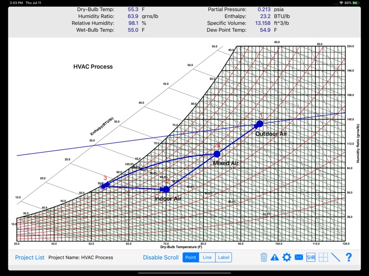 HVAC Psychrometric Chart screenshot-3
