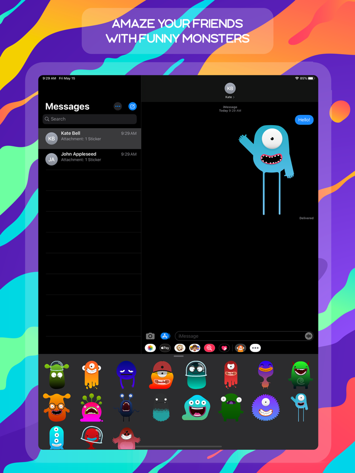 Monsters Stickers Pack