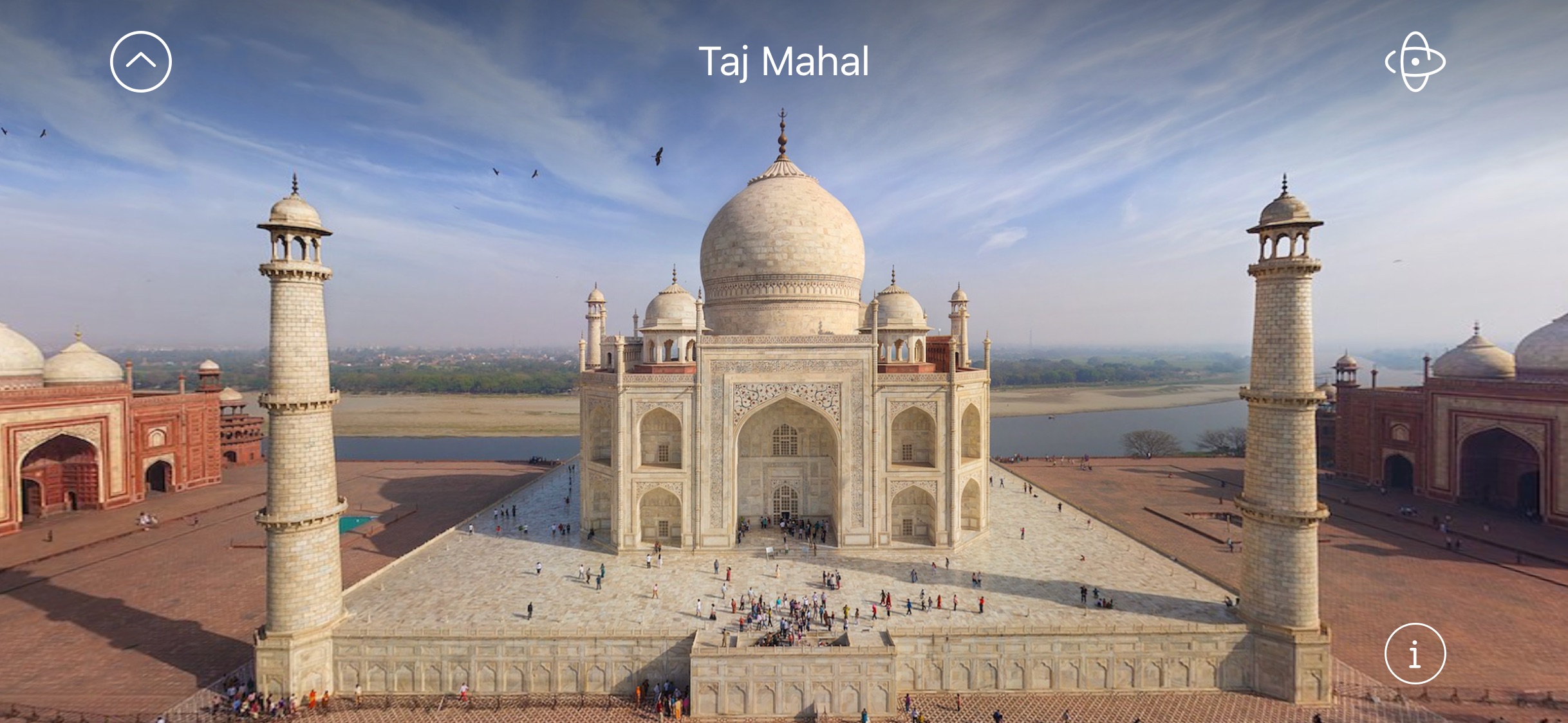 Screenshot do app AirPano Travel Book