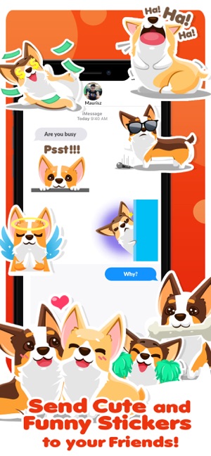 Welsh Corgi Emojis Dog Sticker(圖4)-速報App