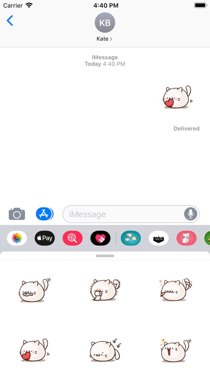 Cute Cats Porky Stickers