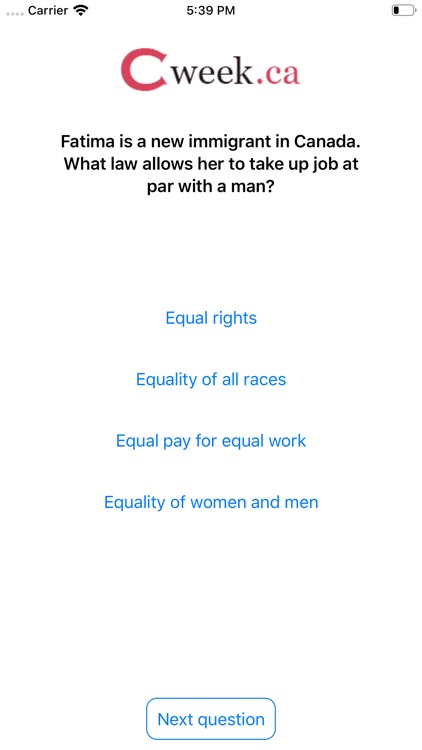 Cweek Canada Citizenship Test