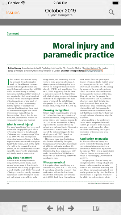 Journal of Paramedic Practice screenshot 4