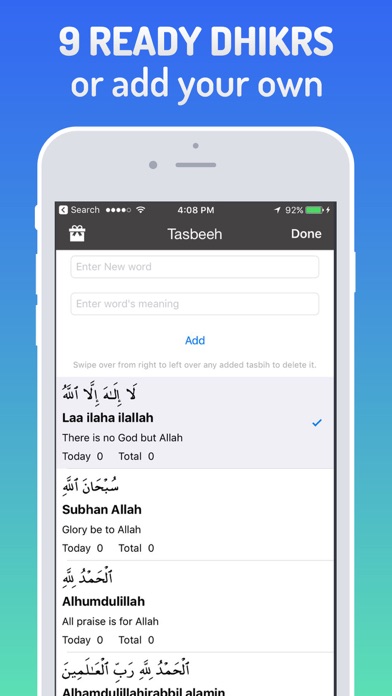 Tasbeeh Counter - Dhikr Tasbih screenshot 2