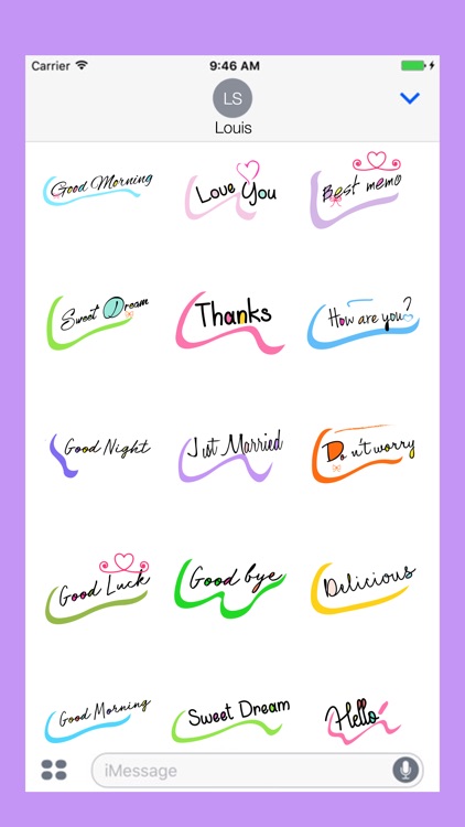 Handwritten Message Stickers