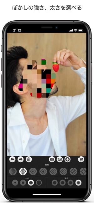 モザイク ぼかし モザイク加工アプリ をapp Storeで