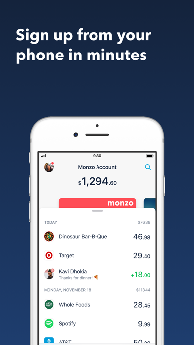 Monzo - Mobile Banking - Screenshot 1
