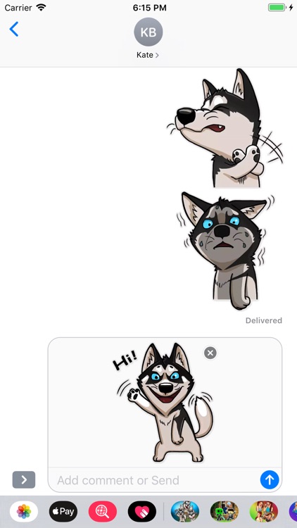 Husky Cute Dog Stickers