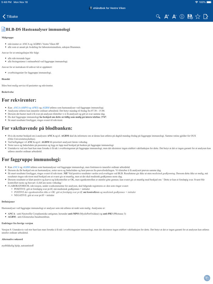 eHåndbok - Vestre Viken