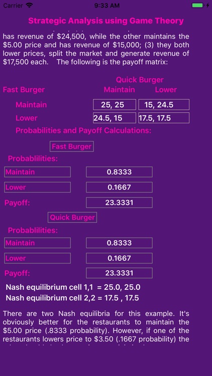 Game Theory Strategic Analysis screenshot-4