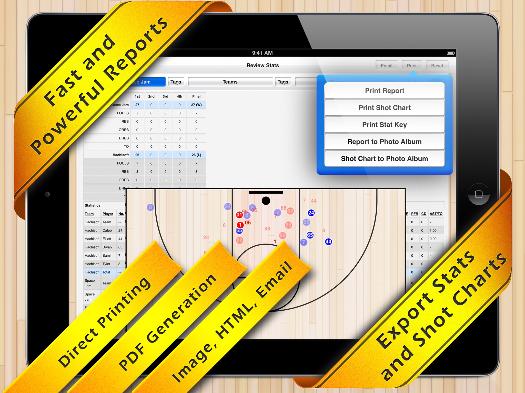 Basketball Stat Tracker HD screenshot 2