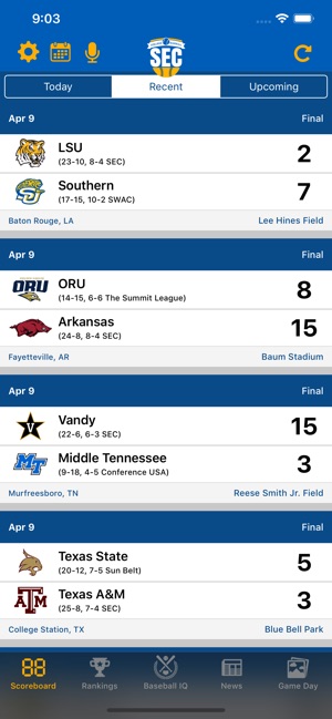 SEC Baseball