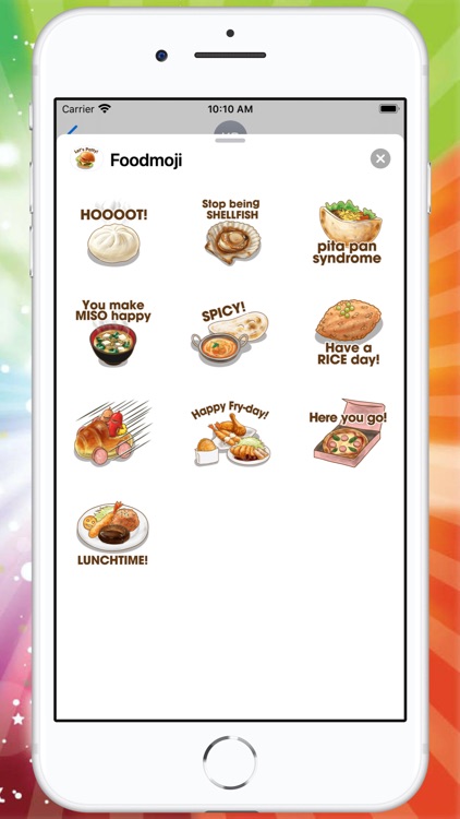 Foodmoji stickers for iMessage